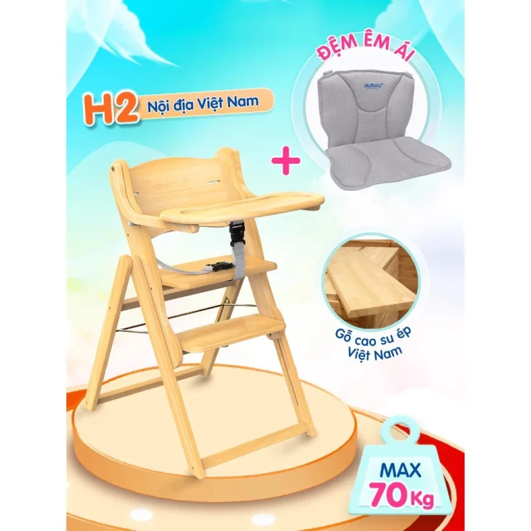 Review ghế ăn dặm Autoru chi tiết: thiết kế, độ an toàn, tư thế ngồi, chất liệu, khả năng vệ sinh, ưu nhược điểm và kinh nghiệm chọn mua cho bé.